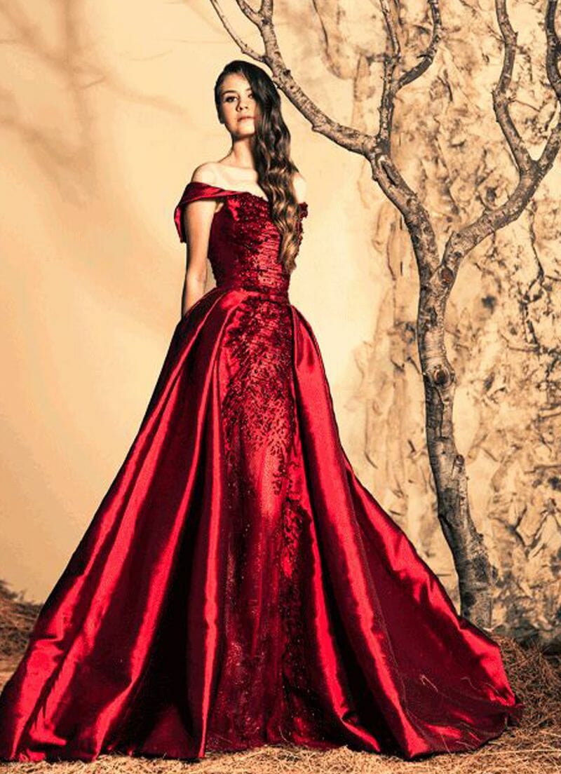 صور مميزة لأجدد التصميمات للفساتين الستان جميلة