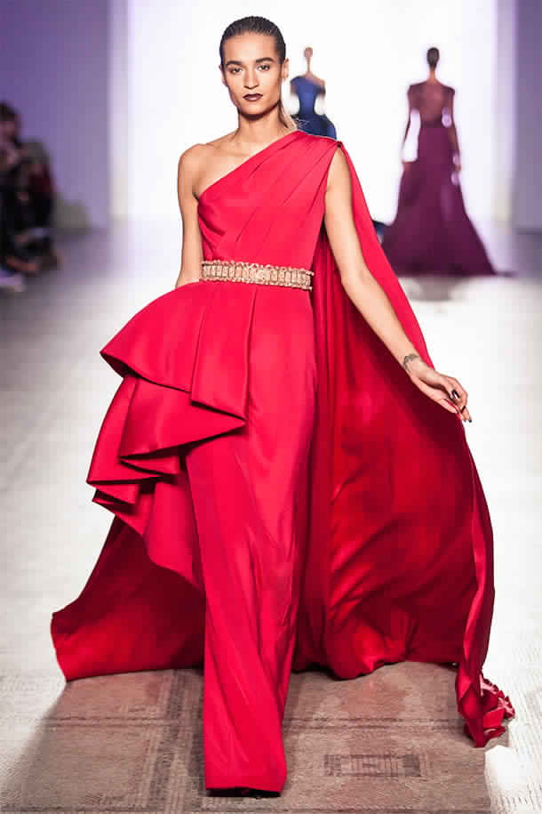 صور فساتين سهرة ستان موضة 2019 رائعة