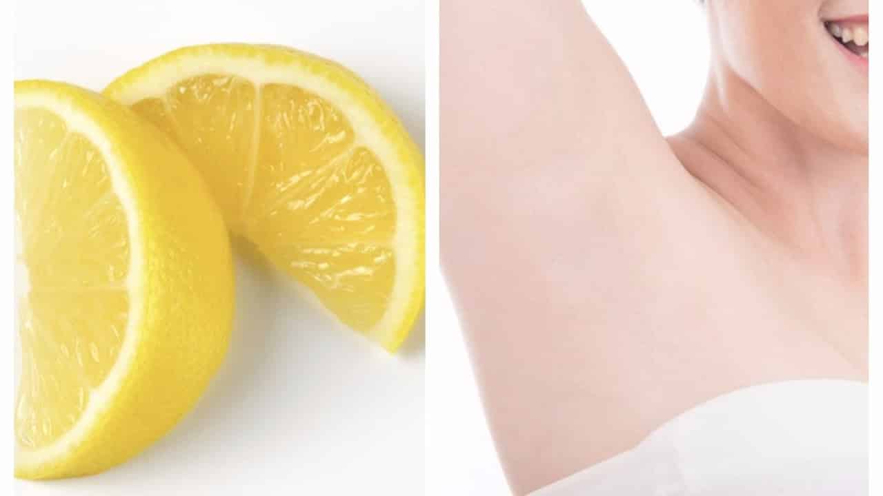 تبييض الابط بالليمون والنشا
