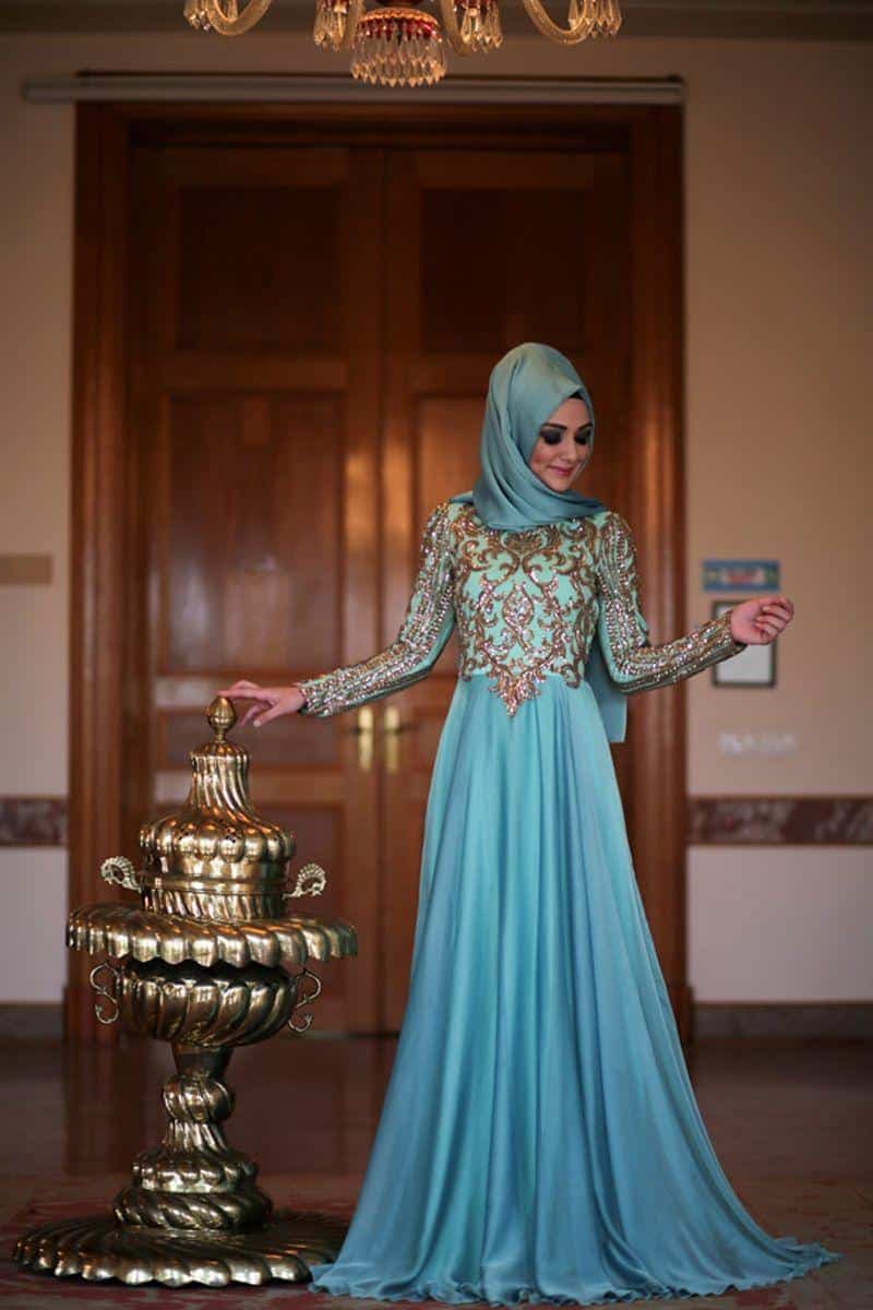 صور مميزة لأفضل فساتين المحجبات منوعة