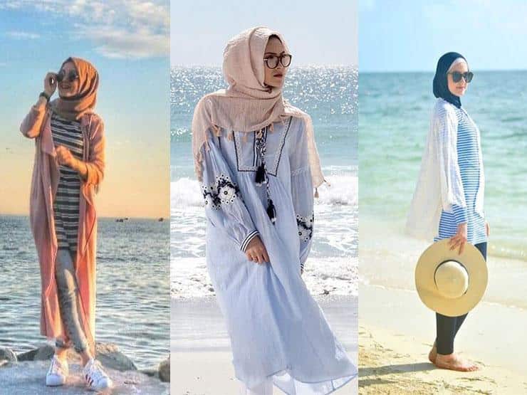 صور ملابس محجبات للشاطئ صيف روعة