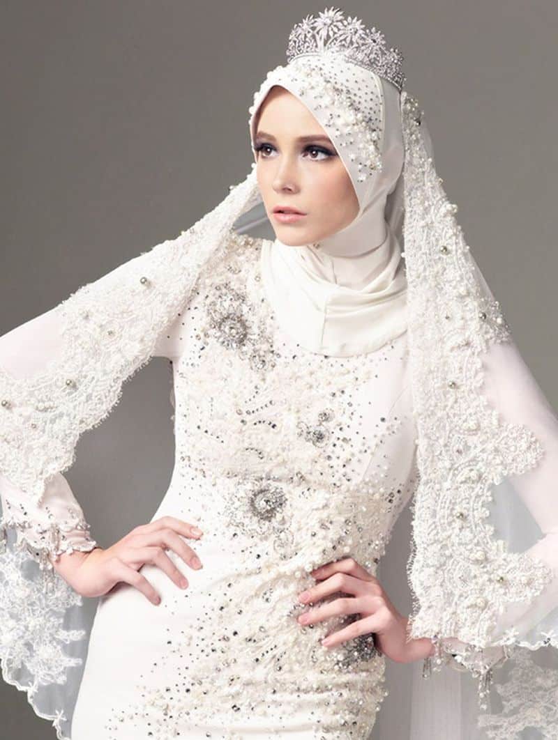 صور أجدد موديلات لفساتين أفراح المحجبات حلوة