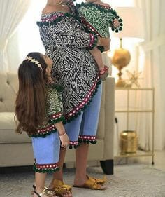صور فساتين الأم مع أطفالها حديثة 2018 تجنن
