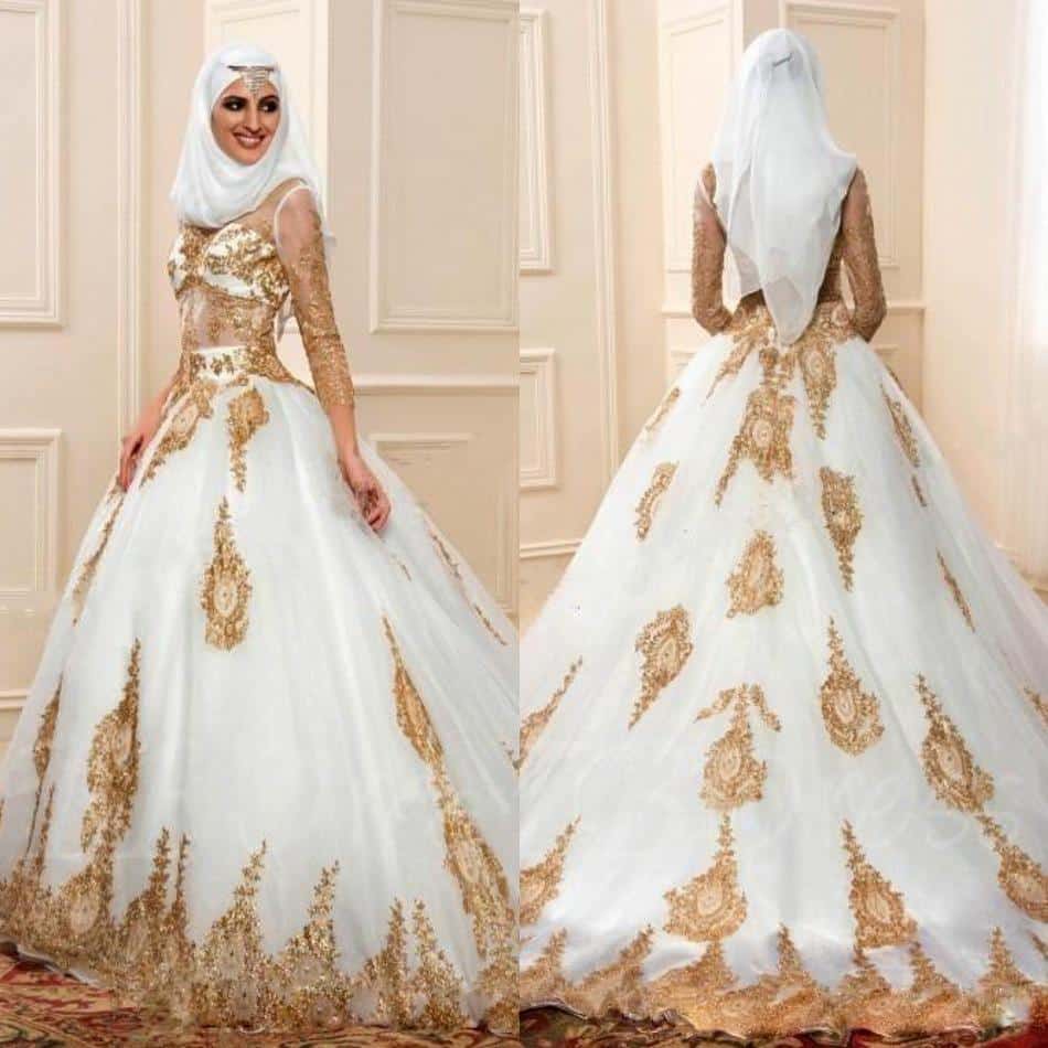 صور أجمل فساتين زفاف للمحجبات 2019 جميلة