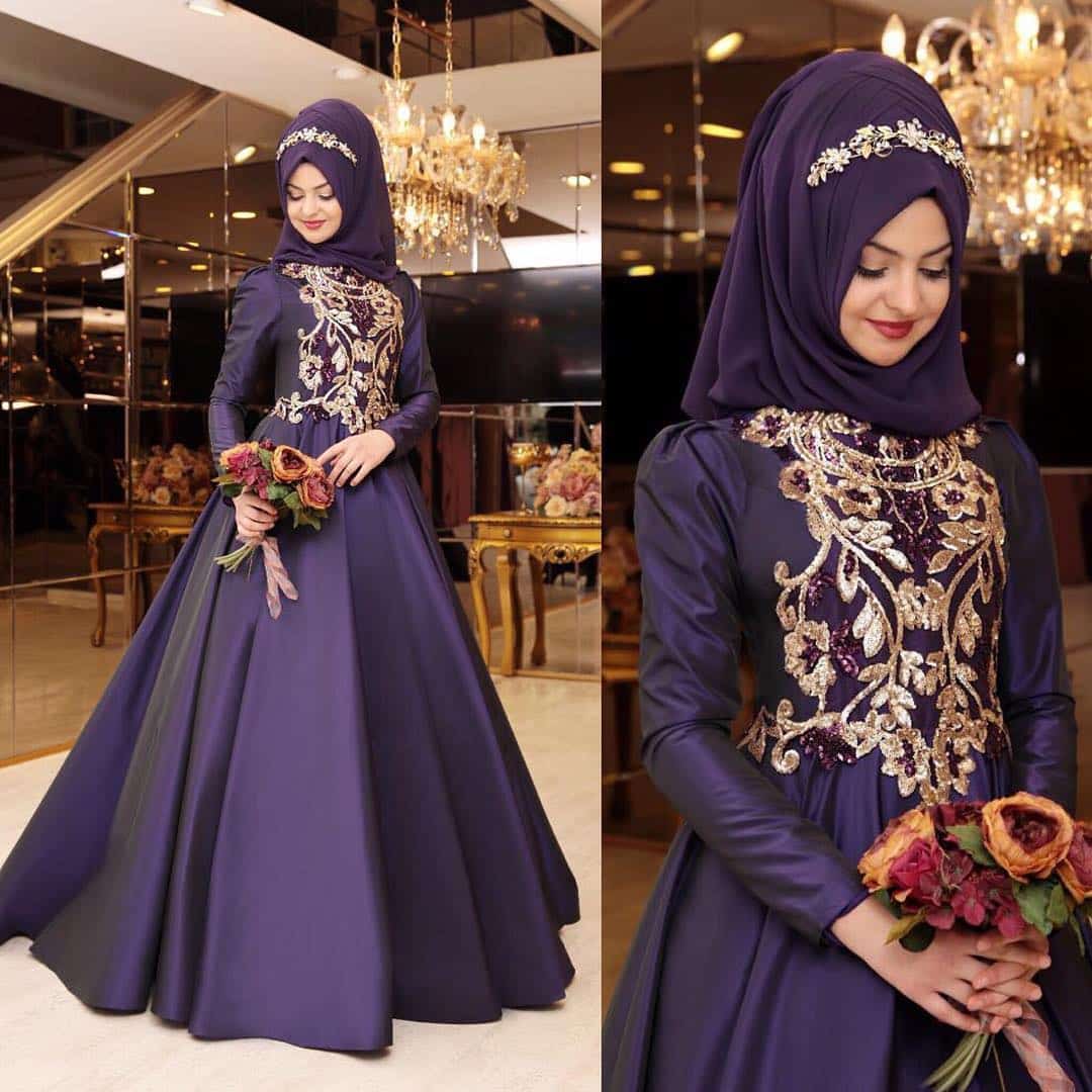 صور فساتين سهرة للمحجبات جميله