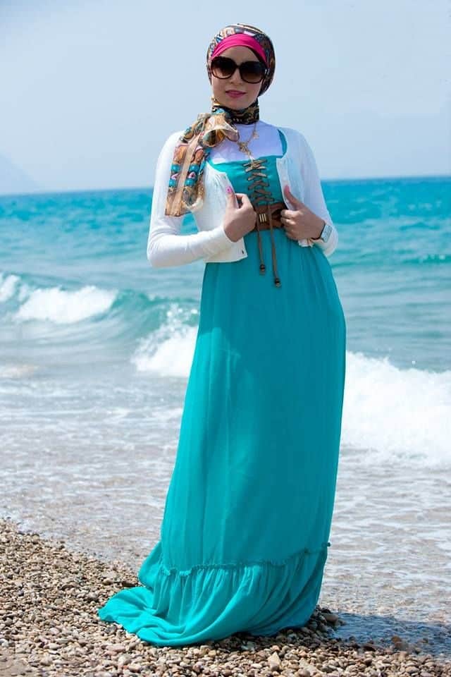 صور ملابس محجبات للشاطئ صيف حلوة
