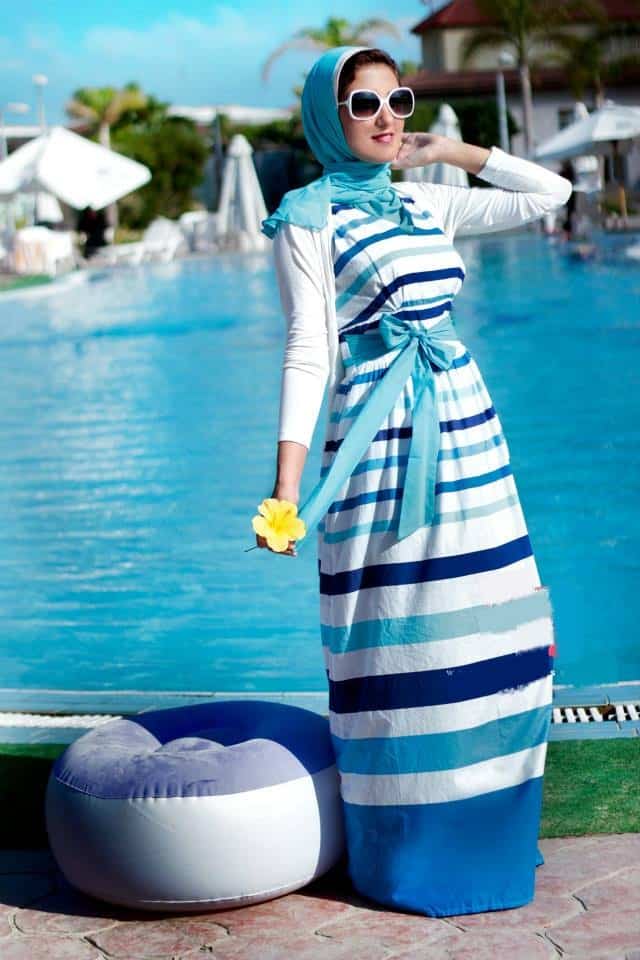 صور ملابس محجبات للشاطئ صيف جميله