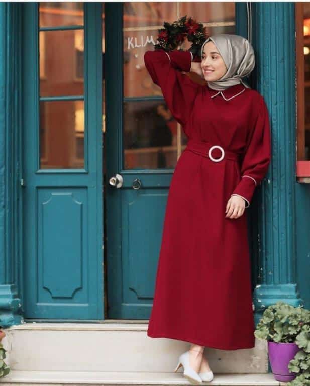 صور فساتين تركى 2019 بسيطه للمحجبات