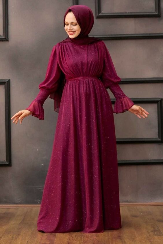اجمل الصور فساتين سهرة للمحجبات رقيقة