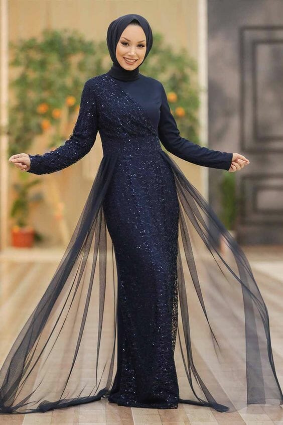 اجمل الصور فساتين سهرة للمحجبات جميلة