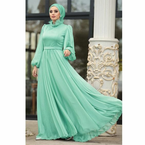 استيل دريسات سهرة للمحجبات روعة